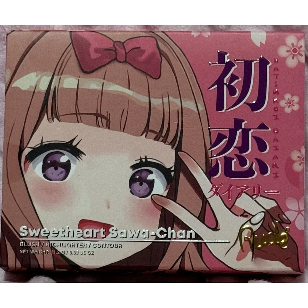 RUDE Cosmetics MangaAnime Blush/Highlighter/Contour Palette Sweetheart Sawa-Chan